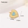 14K Gold Plated Brass Zircon Heart Charms Pendant For Jewelry Making Accessories Women DIY Love Necklaces Findings