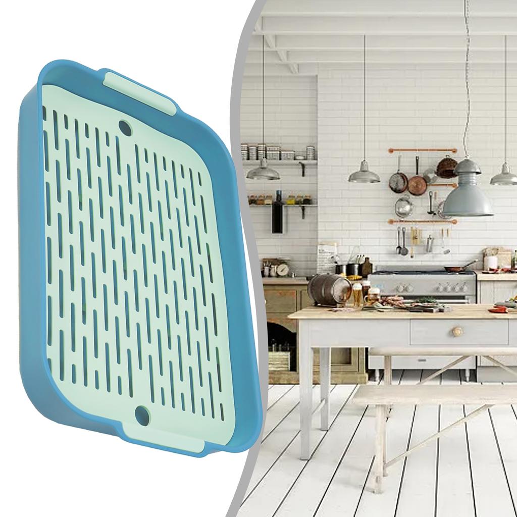Tray Rabbit Litter Tray Large Space Smooth Corner Detachable Design 27x18.5x4cm Blue For Pet’s Training For Pet’s Training