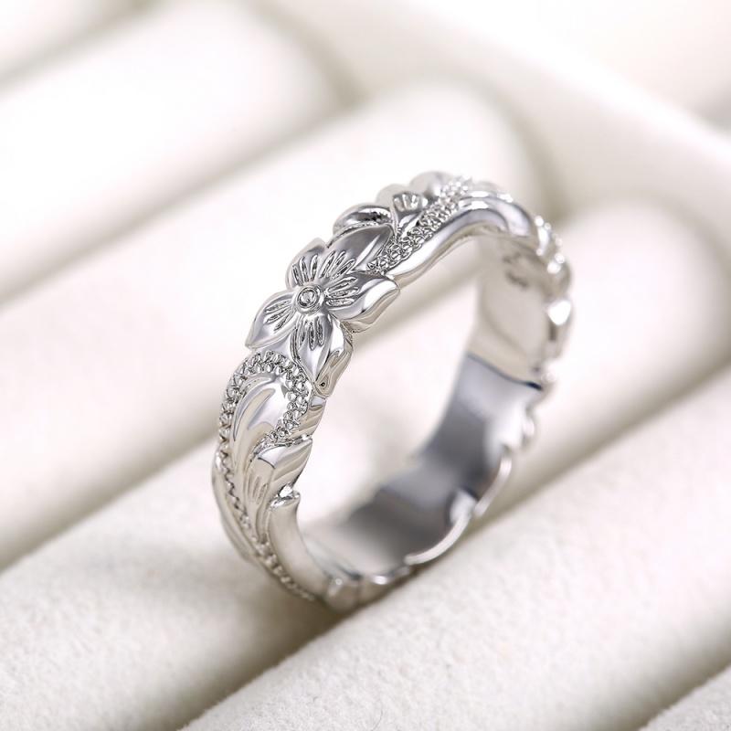 

CAOSHI Carved Flower Design Rings for Women Fashion Metallic Versatile Wedding Anniversary Finger Rings Jewelry Gift for Wife 10