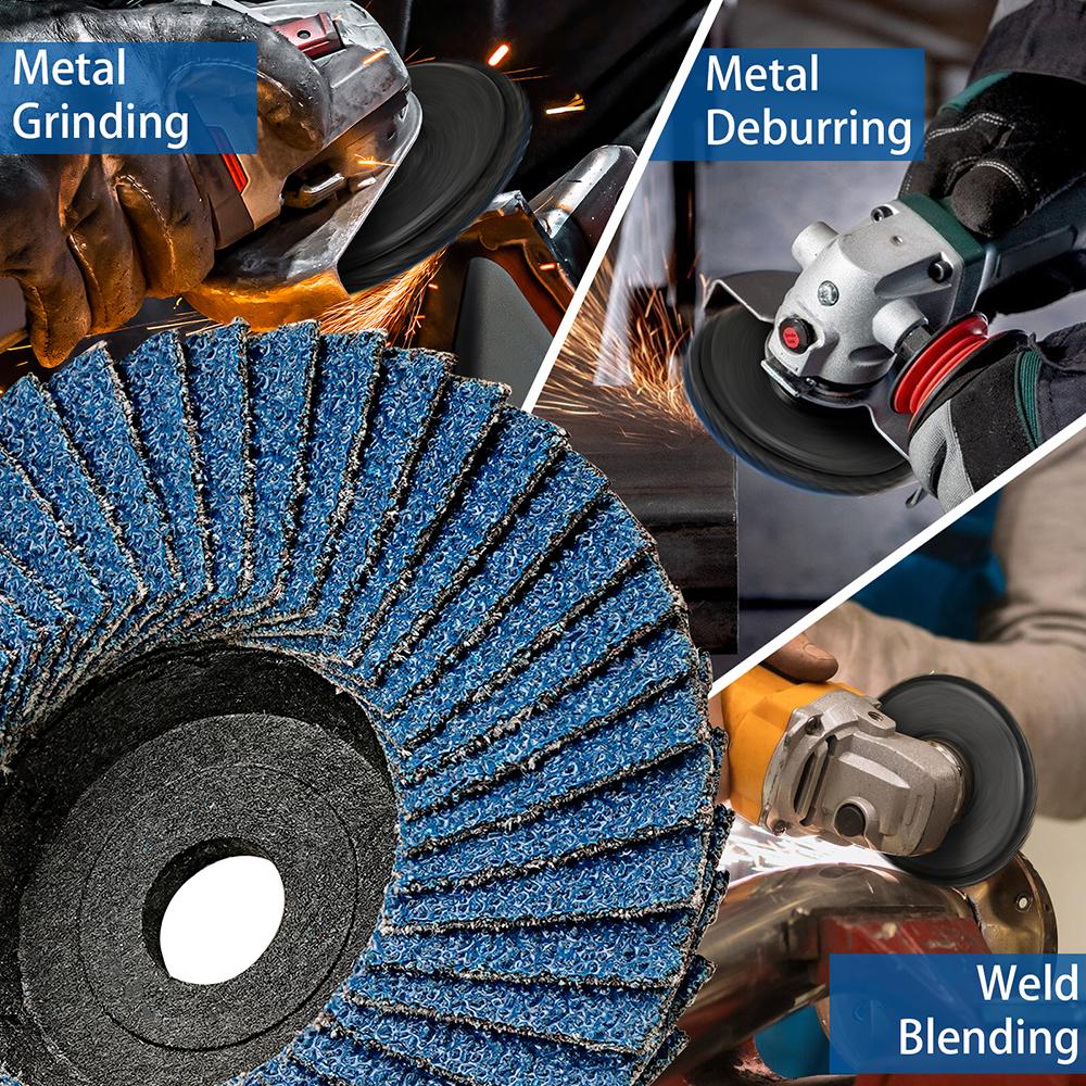 3pcs Flap Discs 3inch 76mm Angle Grinder Sanding Discs 60 Grit Grinding Wheel Metal Lightweight Plastic Wood Removal Abrasive Tool