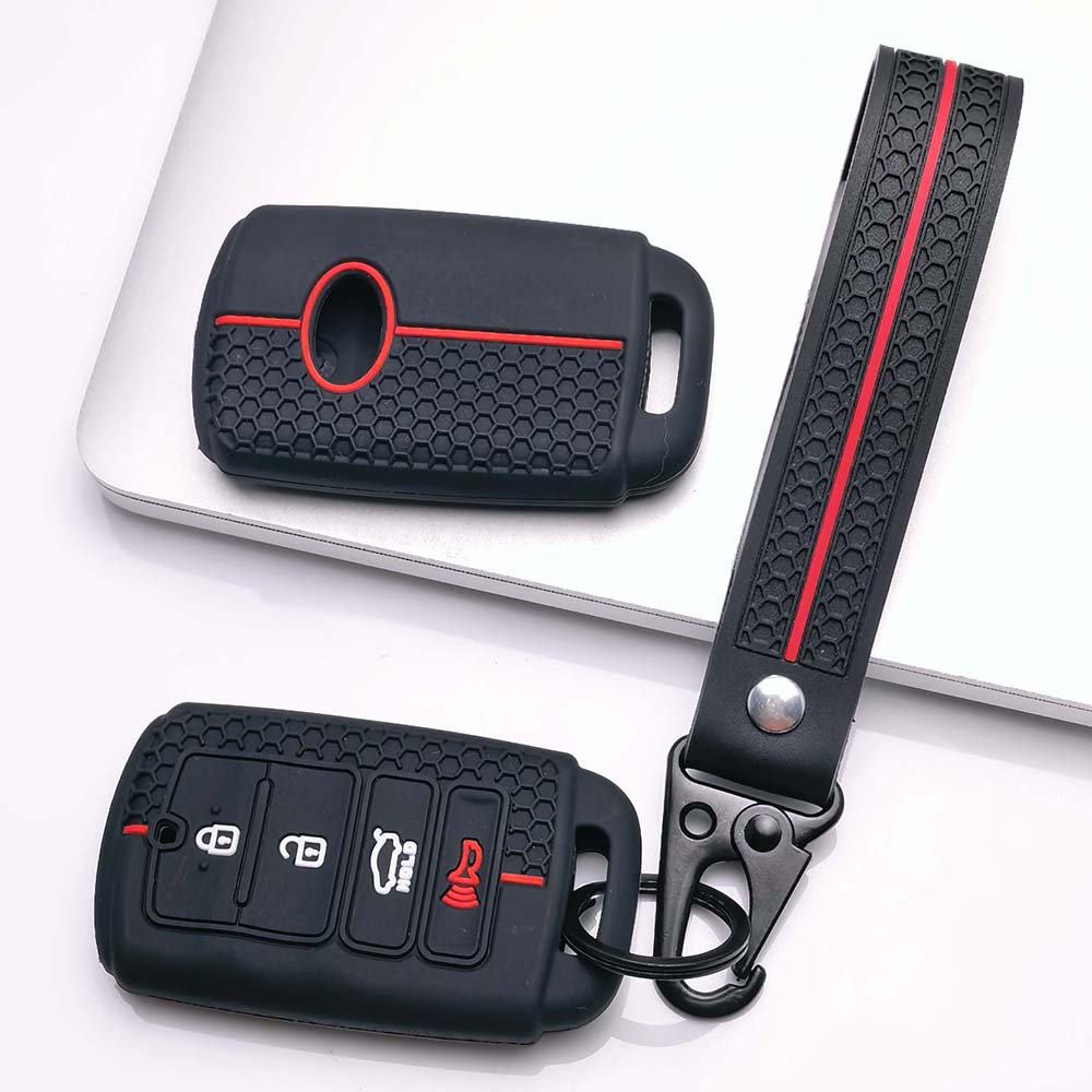 Key Fob Cover for Hyundai with Keychain Anti-Scratch Guard Shockproof Protection Soft Grip Texture Responsive Button Touch Dust Resistant Cover