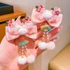 Bowknot Plush Fringe Hairpin Rabbit Chinese Style Barrettes Children's New Year Hair Clip  Festival
