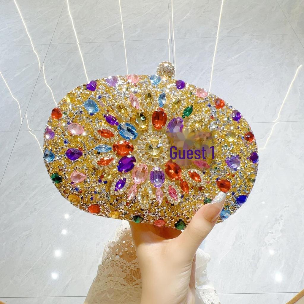 Europäische und amerikanische Retro-Clutch mit Diamanten: Elegante Prinzessinnen-Handtasche für Bar, KTV-Party oder Abendessen.