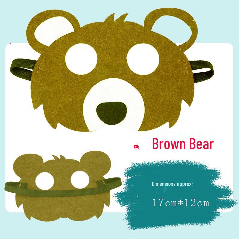 Children's Day Animal Masks: Frog & Tiger Cartoon Eye Masks for Kindergarten Performances