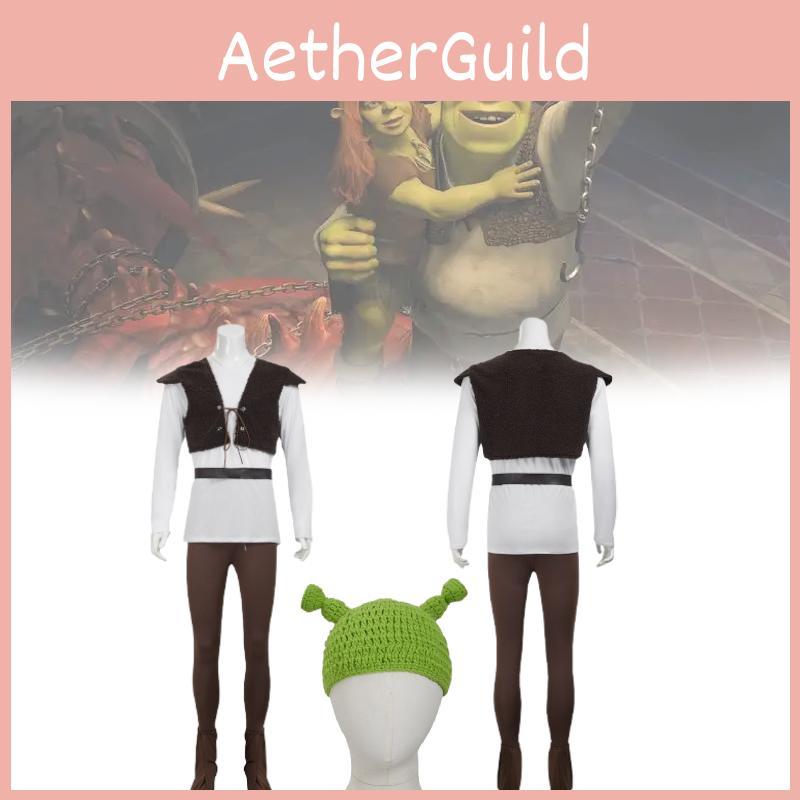 Shrek Themed Cosplay Suit With Retro Style Polyester For Halloween Role Play