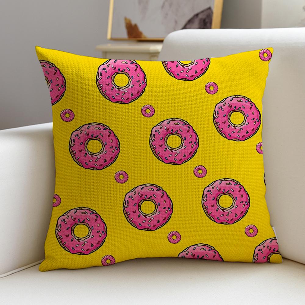 Sugary ddonutS Cushion Cover Pcs Linen Throw Pillow Covers X X Modern Home Decor