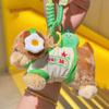 Wear Dachshund Clothes With Headphones Plush Keychain Bag Pendant Kids Gift