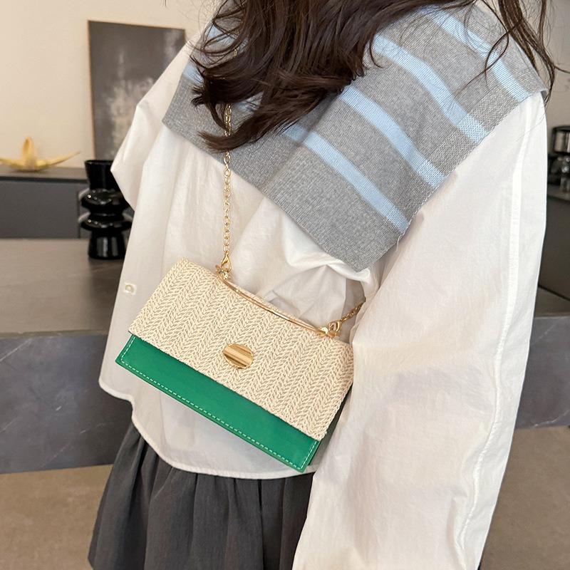 Handbag Small Bag Women's New Weaving Fashion Personality Shoulder Handbag Bag Girl High Sense