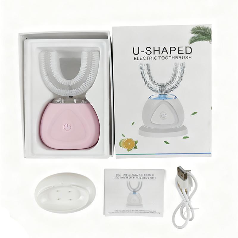 Ipx7 waterproof U-shaped teeth whitening set, ultrasonic electric teeth whitening lamp, portable oral cleaning tool