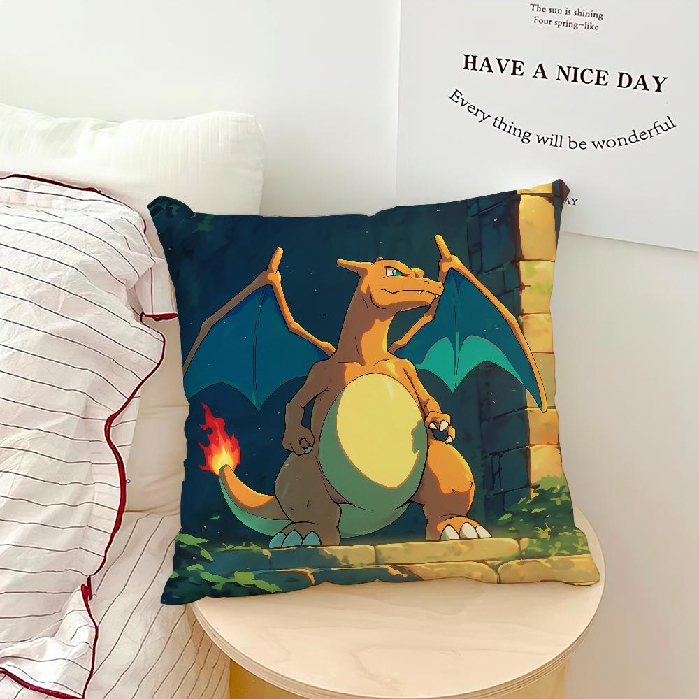Cute Fanart C-Charizard Cool Cushion Cover Comfortable Soft Pillow Case for Sofa Living Room Home Office Decor Protective Covers