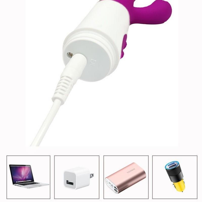 Silicone Dual G-Spot Vibrator with Variable Frequency Massage for Women