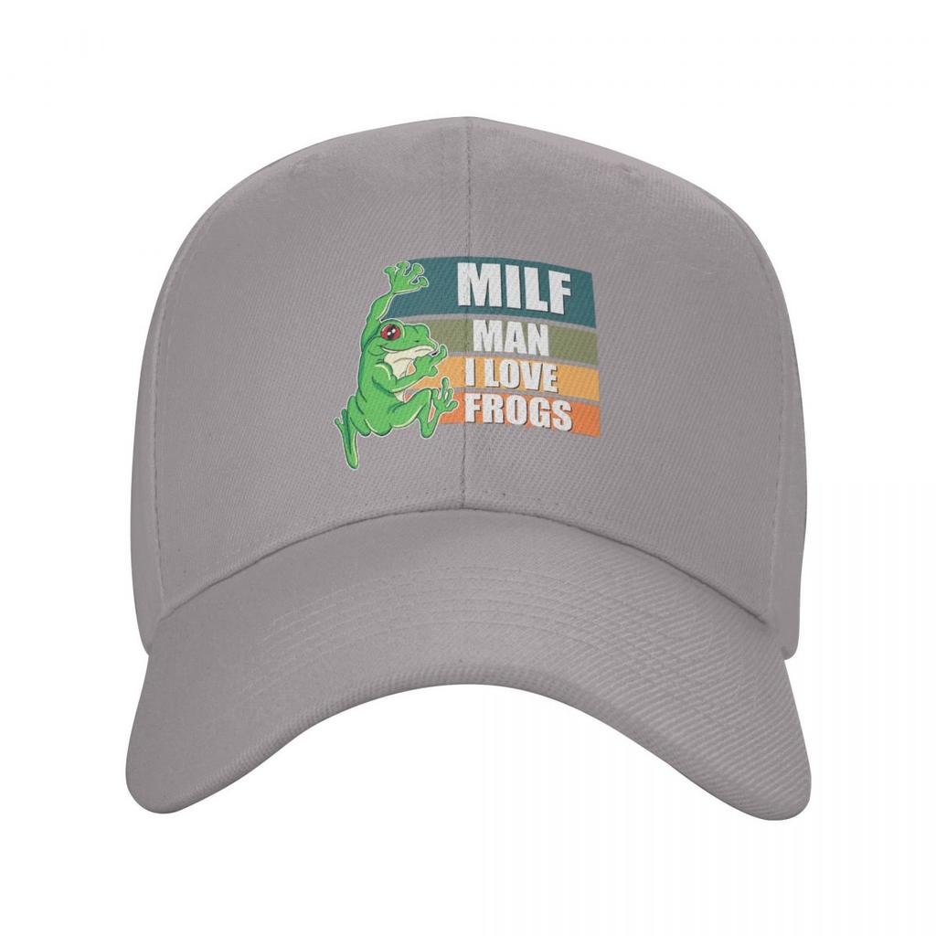 Man I Love Frogs Milf Meme Art Baseball Caps Snapback Men Women Hats Outdoor Cap Streetwear Baseball Hat Casquette