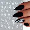 Nail Art Sticker, Little Spirit Snake, Moon, Mango, Gold And Silver, Black And White Snake Cartoon Nail Sticker.