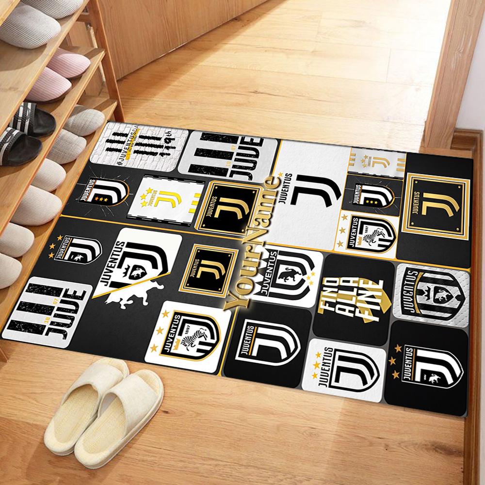 Juventus Customized Name Floor Rug Office Rug Perfect for Dining Room Game Room Outdoor Decorate Room Anti-slip Rug Decorate Offices Spiritual Gift