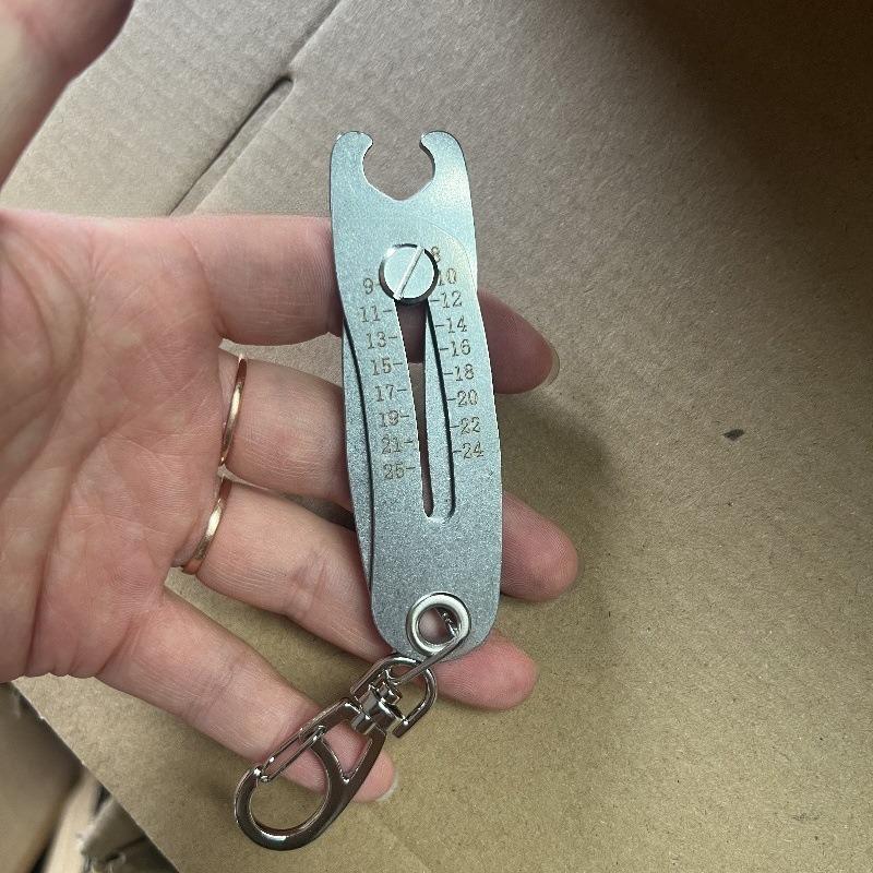 1 szt. Narzędzie do weryfikacji rozmiaru gwintu Przenośny precyzyjny inspektor rozmiaru gwintu Brelok