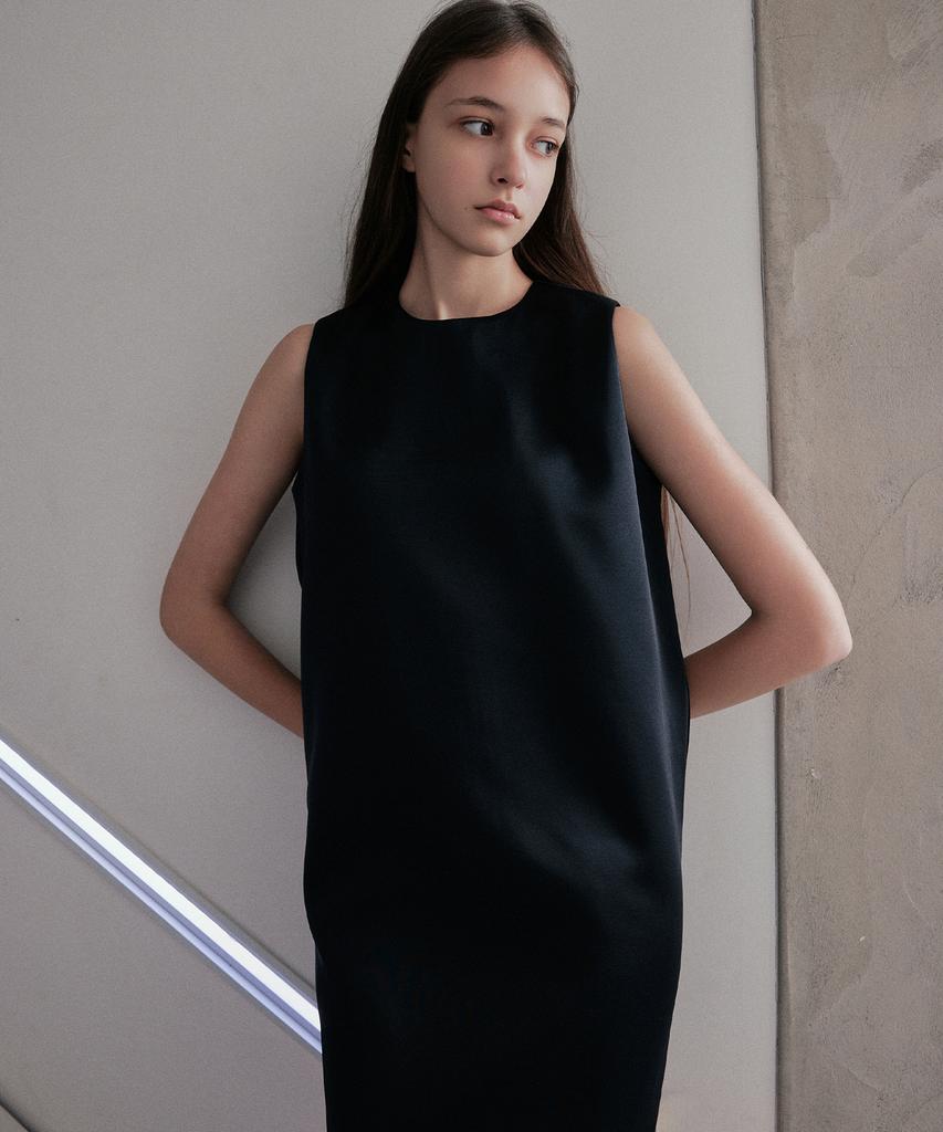 Rank 5 [Dayne] Satin Mini Dress_Black