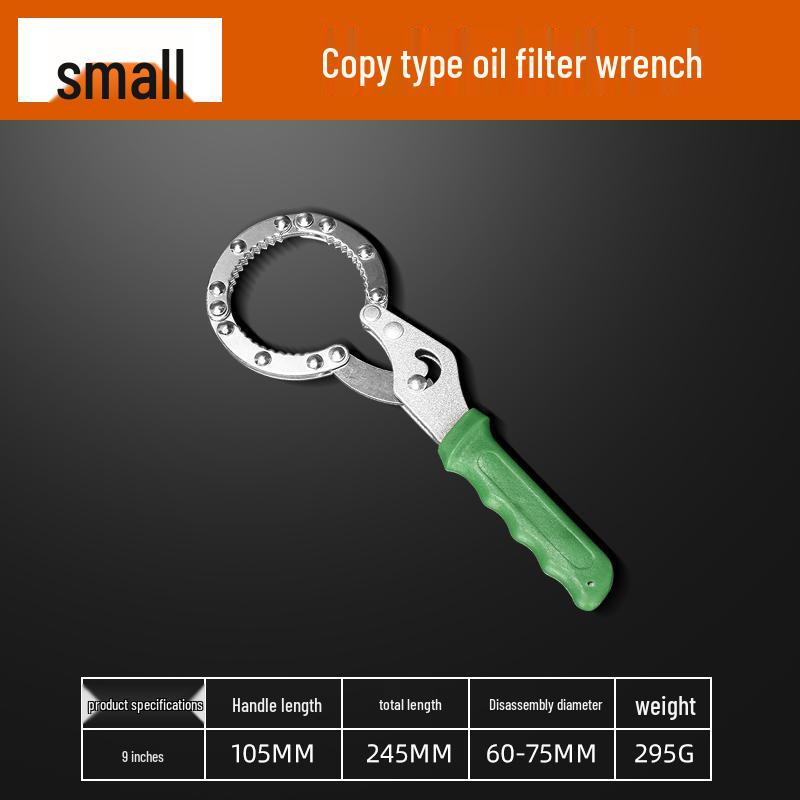 Regulowany antypoślizgowy klucz do filtrów oleju z trzema szczękami do wkładów oczyszczaczy wody