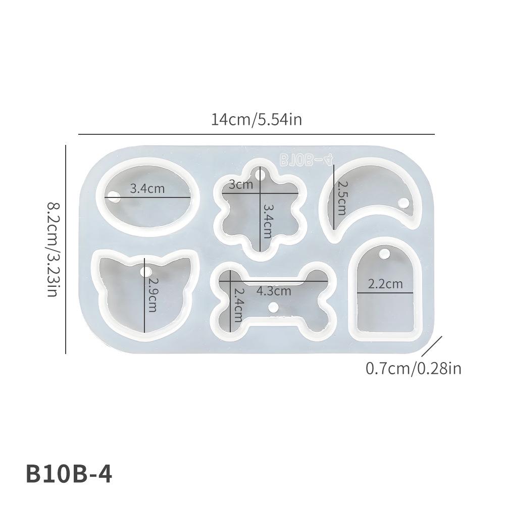 Geometric Earring Silicone Mold: Butterfly, Star, Heart Keychain & Pendant