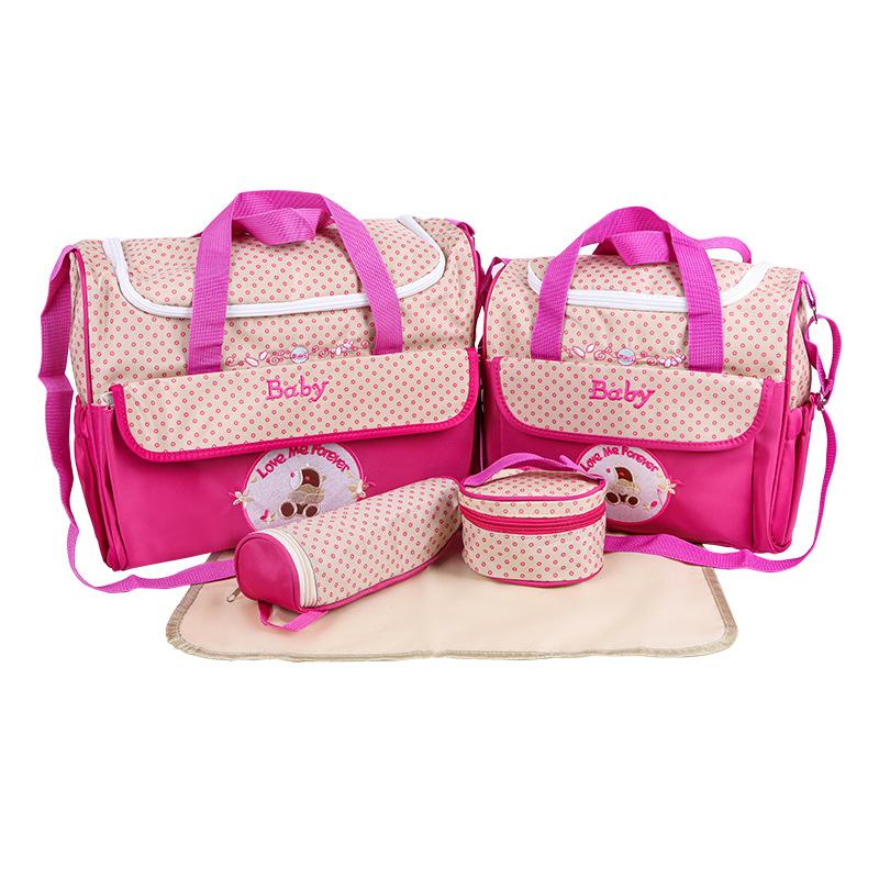 Mommy Bag One Piece Multifunctional Large Capacity Fashionable Waterproof Cartoon Shoulder Cross Body Bag Bear and Mother Bag