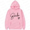 Team Bride Matching Hoodies Women Soft Casual Bridesmaid Bachelorette Party Gift Hooded Sweatshirts Wedding Group Outfits Tops