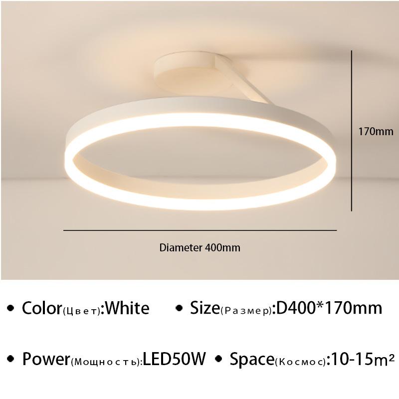 Modern Minimalist Ring Led Ceiling Chandelier Dimmable for Dining Living Room Center Table Bedroom Lusters Luminaires Decor Lamp