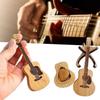 Guitar Shape Guitar Picks Storage Wooden Material Guitar Pick Holder  Guitarist Organization