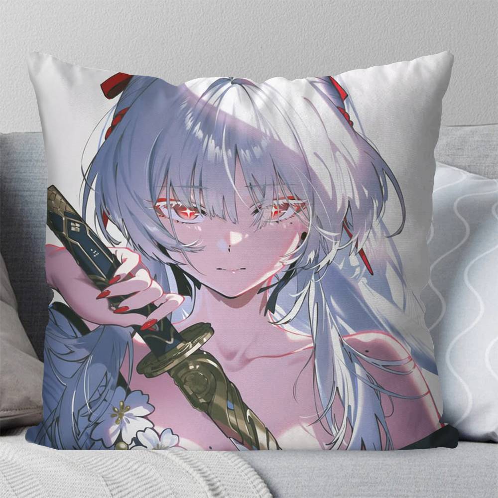 Hiyuki Anime Wwuthering Waves Pillow Case Fashion Square Pillowcase Bedroom Sofa Room Ins Decoration Leisure