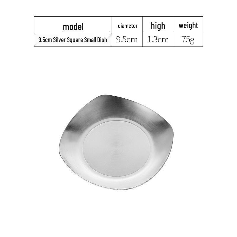 Versatile Stainless Steel Spaghetti & Snack Plate - Multi-Spec, Multi-Color, Thickened Design