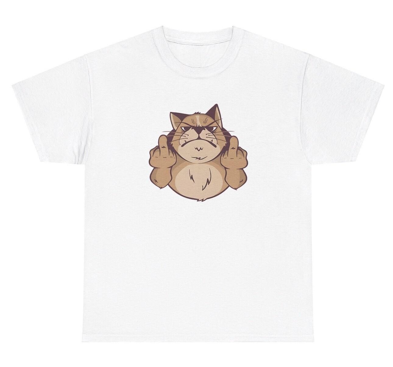 Dog Middle Finger T Shirt Funny Offensive Animal Owner Unhinged Cursed Gag Tee S