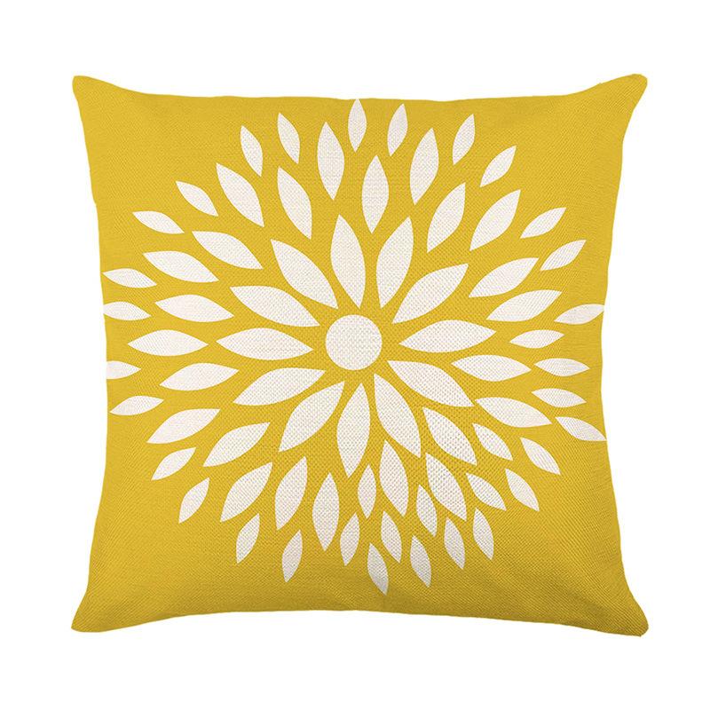 New Waterproof Pillow Cover, Three-proof, Fine Linen, Oil-proof and Stain-proof, Outdoor Geometric Line Printed Pillow Cover