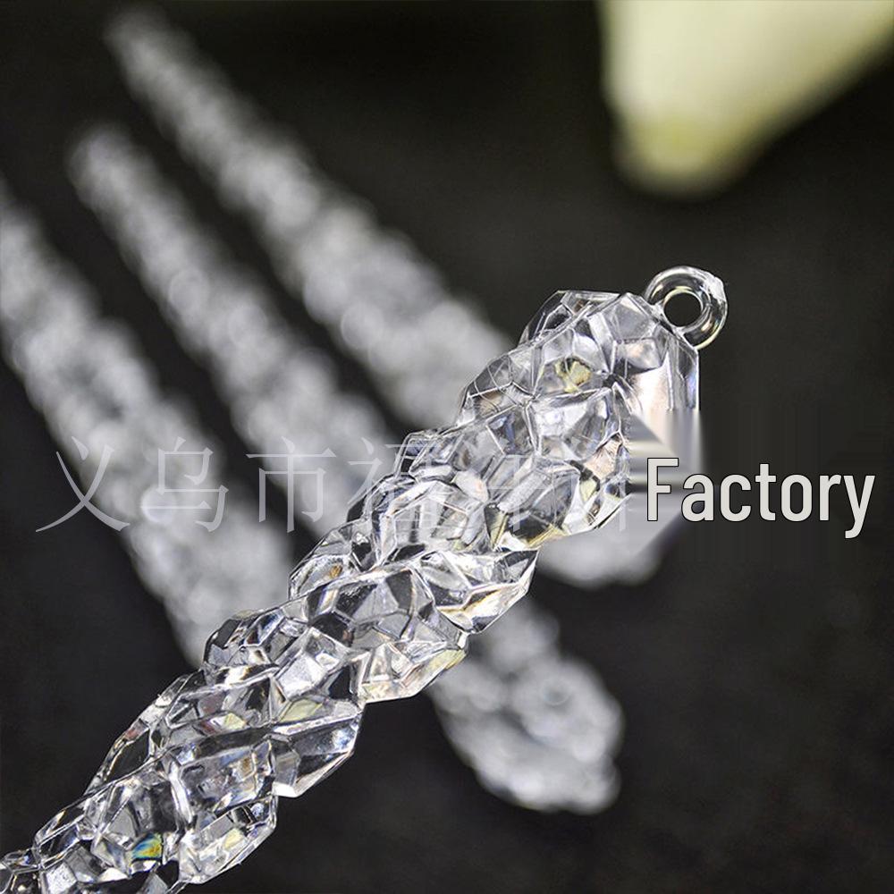 30-Piece Acrylic Christmas Icicle Decorations for Winter Parties