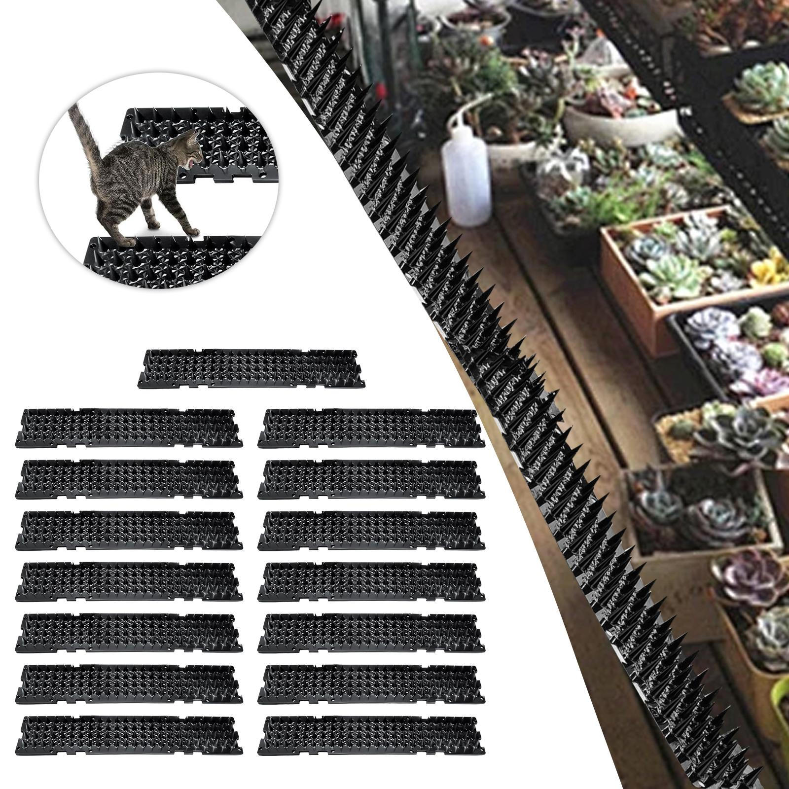 

Коврик от кошачьих экскрементов Шипы от птиц Гибкий отпугиватель питомцев Колючий коврик для овощного поля В помещении На улице 15PCS