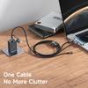MCDODO CA-7260 1.2m USB A + USB C to USB C + Lightning + Micro Fast Charging Cable with Indicator Light