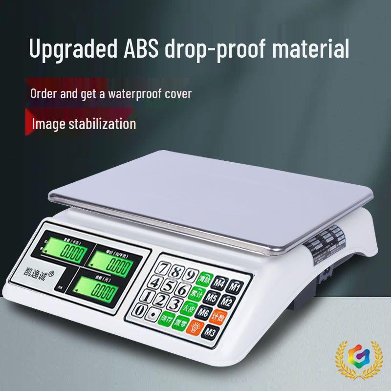 Impact-Resistant Electronic Pricing Scale for Business, Commercial Kitchen, and Vending: Durable and Drop-Proof Kilogram Measurement