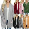 Cozy Women Cardigan Sleeve Loose Knitted Sweater Outwear With Fashion Pockets