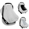 Infant Car Seat Canopy with Breathable Window Baby Strollers Cover for Boys and Girls Windproof Basket Sunshade