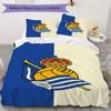 Set Copripiumino Trapuntato con Fantasia Real Sociedad Copripiumino Federa Decorazione per la Casa Regalo di Compleanno (1 * copripiumino + 2 * federe senza imbottitura)