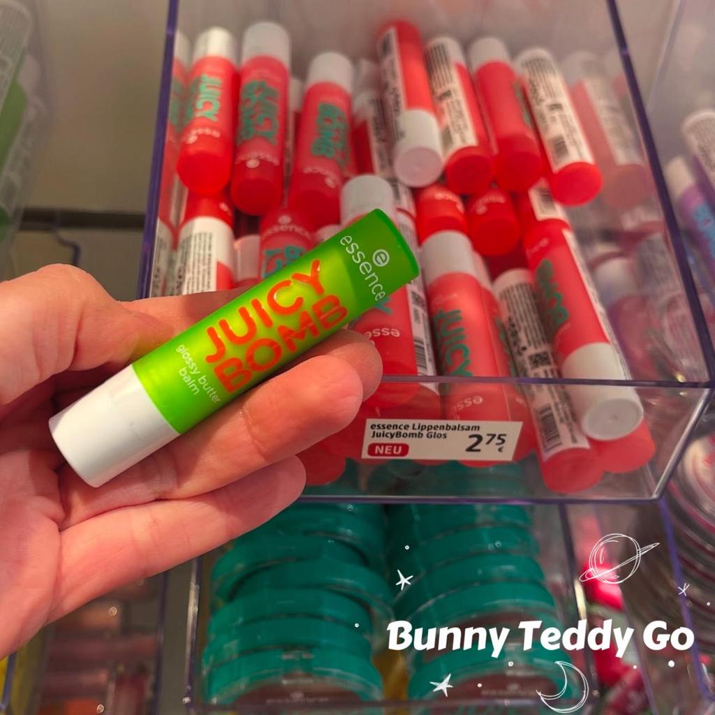 German Essence Juicy Bomb getönter Lippenbalsam - Glänzend, Fruchtig und Feuchtigkeitsspendend