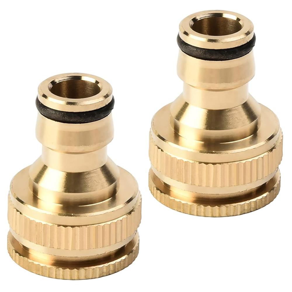 

2Pcs 3/4 to 1/2 Thread Adapter Faucet Hose Quick Connector for Water Pipe Fittings Home Improvement Accessory