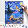 Disney Digital Oil Painting Art Kit Starry Night Princess Handmade Coloring Painting Home Decor
