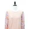 Shiz Madam Guest Look Combi Round Knit With Chiffon Sleeves T57261