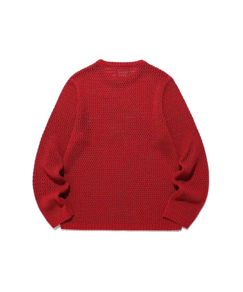 NICEGHOSTCLUB 3Stars L/S Knit Tee_Red(Ng2Fsuk601A)