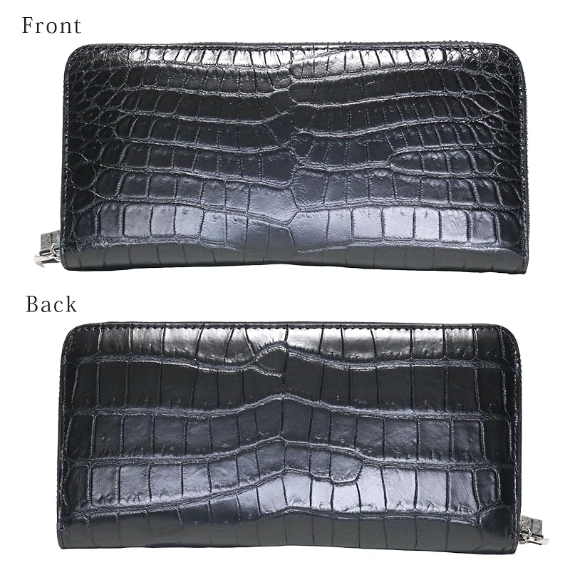 [Berkut] black crocodile long wallet men's ladies genuine crocodile long wallet matte finish genuine leather Genuine leather leather crocodile