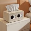 Funny Expression Facial Tissue Dispenser Rectangle Shape Desktop Tissue Case  Bathroom