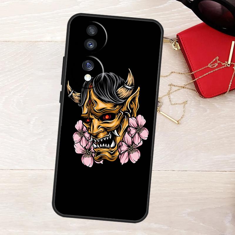 Hannya Demon Oni Case For Honor Magic 7 Lite 5 6 8 50 70 90 200 400 Pro X8b X8c X9a X9b X9d X9c Win RT Cover