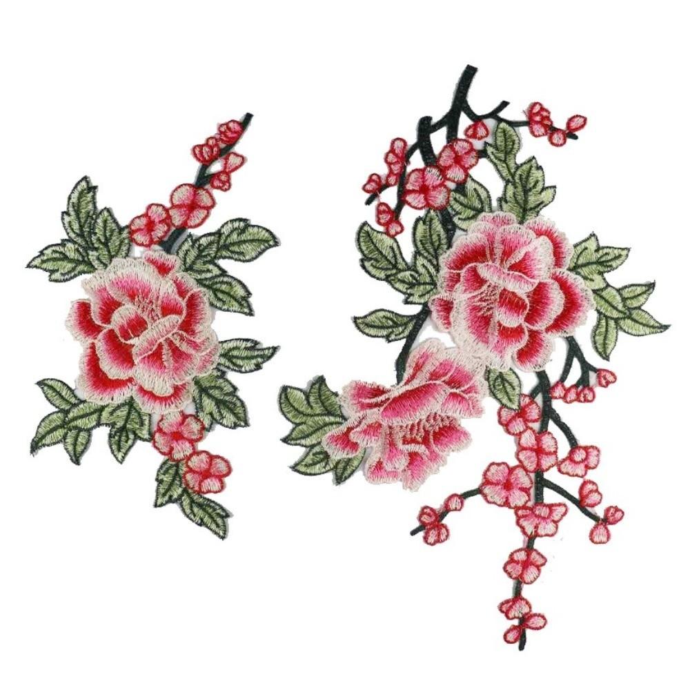 2Pcs/Set New Flower Embroidery Patch DIY Multi-Color Applique Patch Sewing Accessories Sew On Patch Clothes Decoration