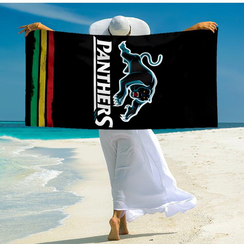 panthers Fashion Beach Towel: Ideal for Summer Adventures Soft, absorbent and quick drying suitable for swimming and bathing