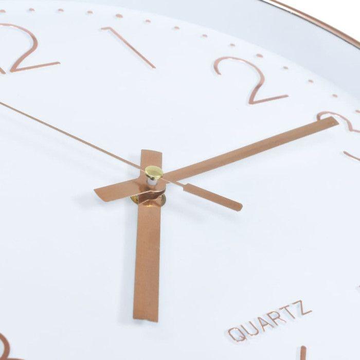 VidaXL Horloge Murale Or Rosé à Quartz Montre de Salon Pendule de Cuisine 50633