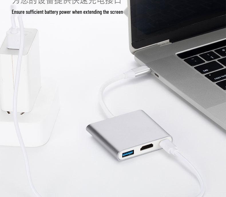 USB-C to HDMI 3-in-1 Docking Hub Adapter for TV and Projector