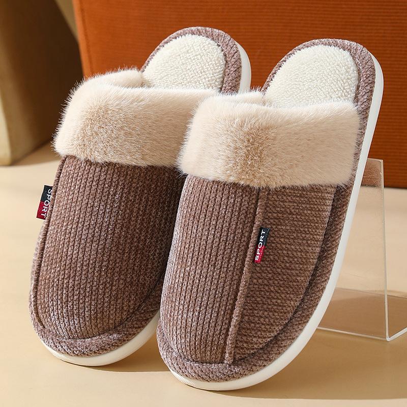 New cotton slippers winter wool home non-slip warm indoor piled thickened spring and autumn cotton slippers